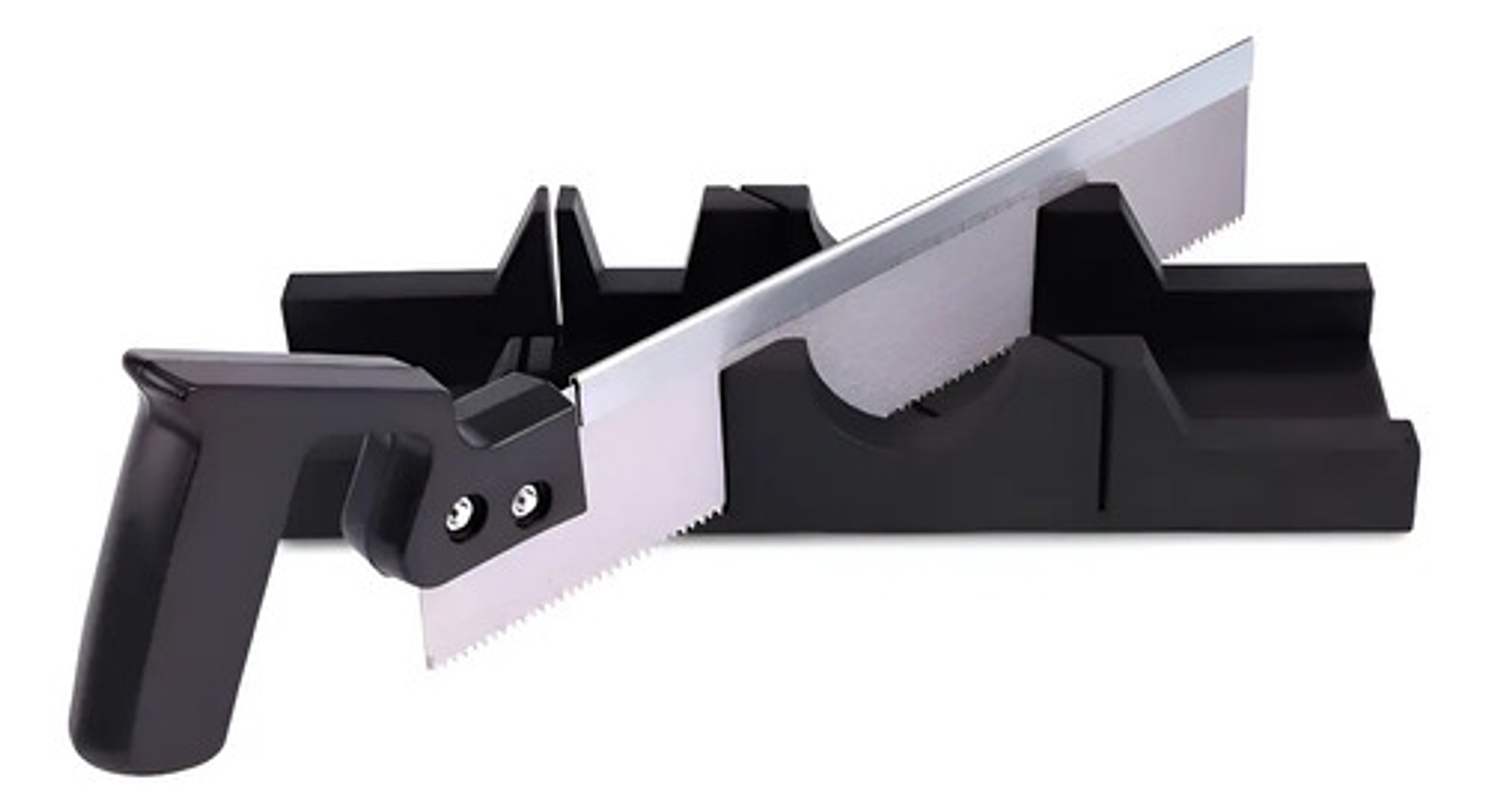 Serrucho De Costilla Toolmak 300mm Con Caja De Ingletes 1