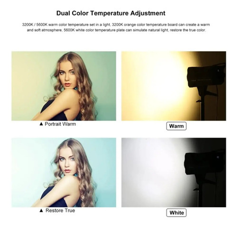 Luz Continua Led 100w Bediro Bd400ss Fotografía Video Studio 4