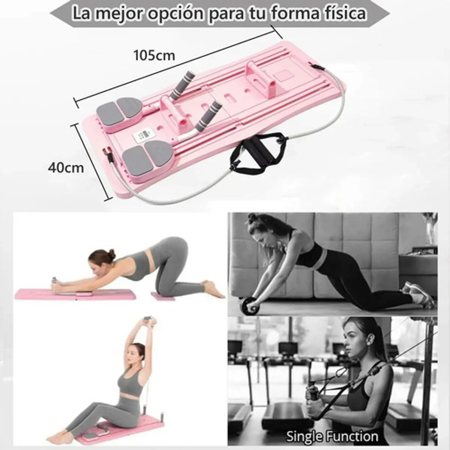 Tabla Abdominal Multifunción Plank Trainer Rodillo Plegables 8