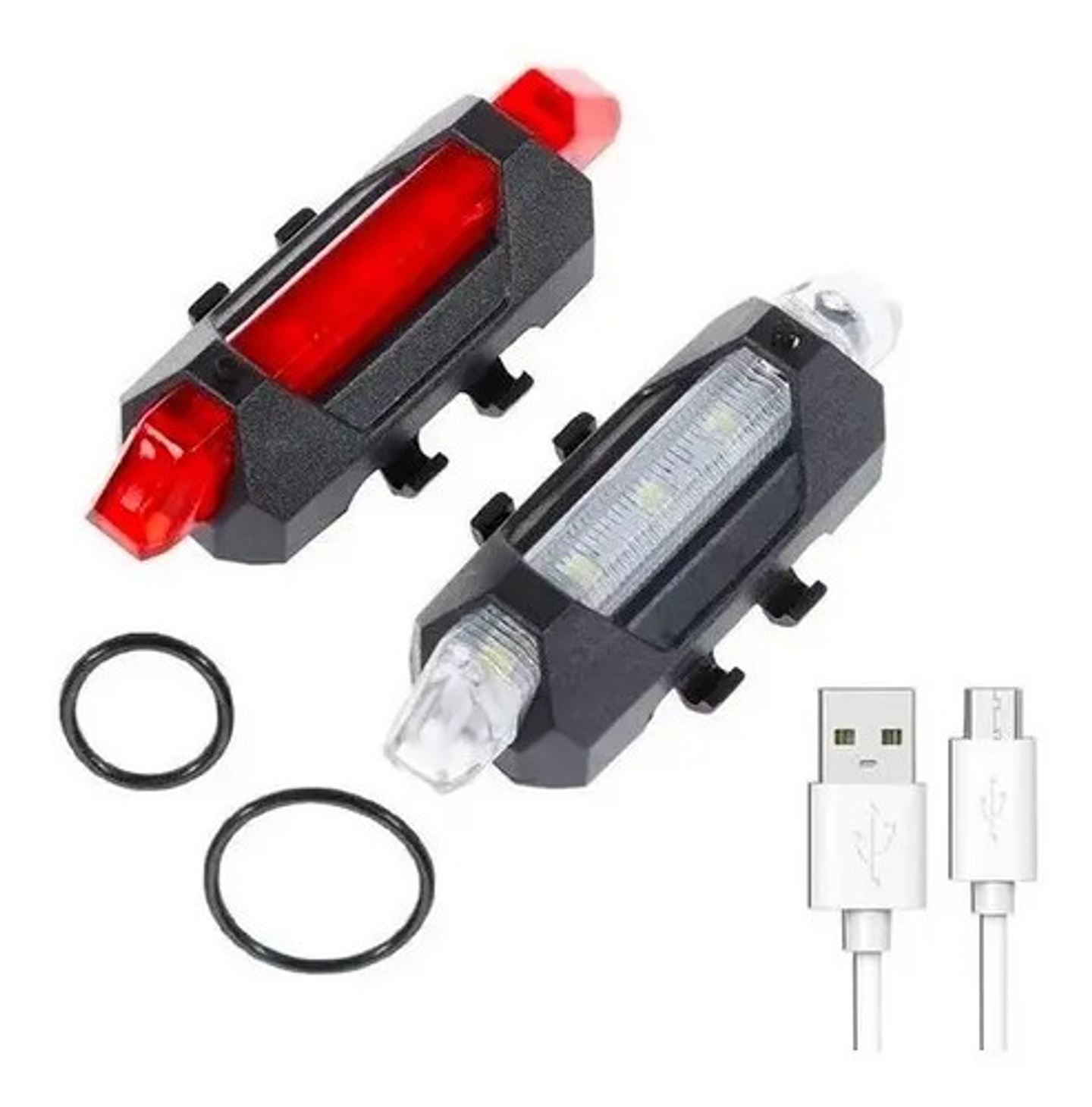 Luz Trasera Bicicleta Linterna Ciclismo Luces Led Recargable Color Rojo 2