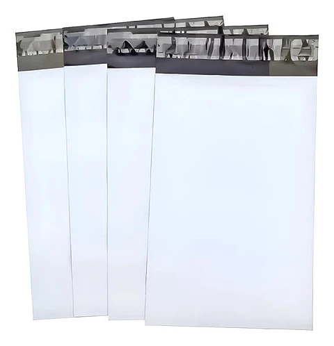 X100 Bolsas Courier Embalaje Blanca Autoadhesivo 45x60cm