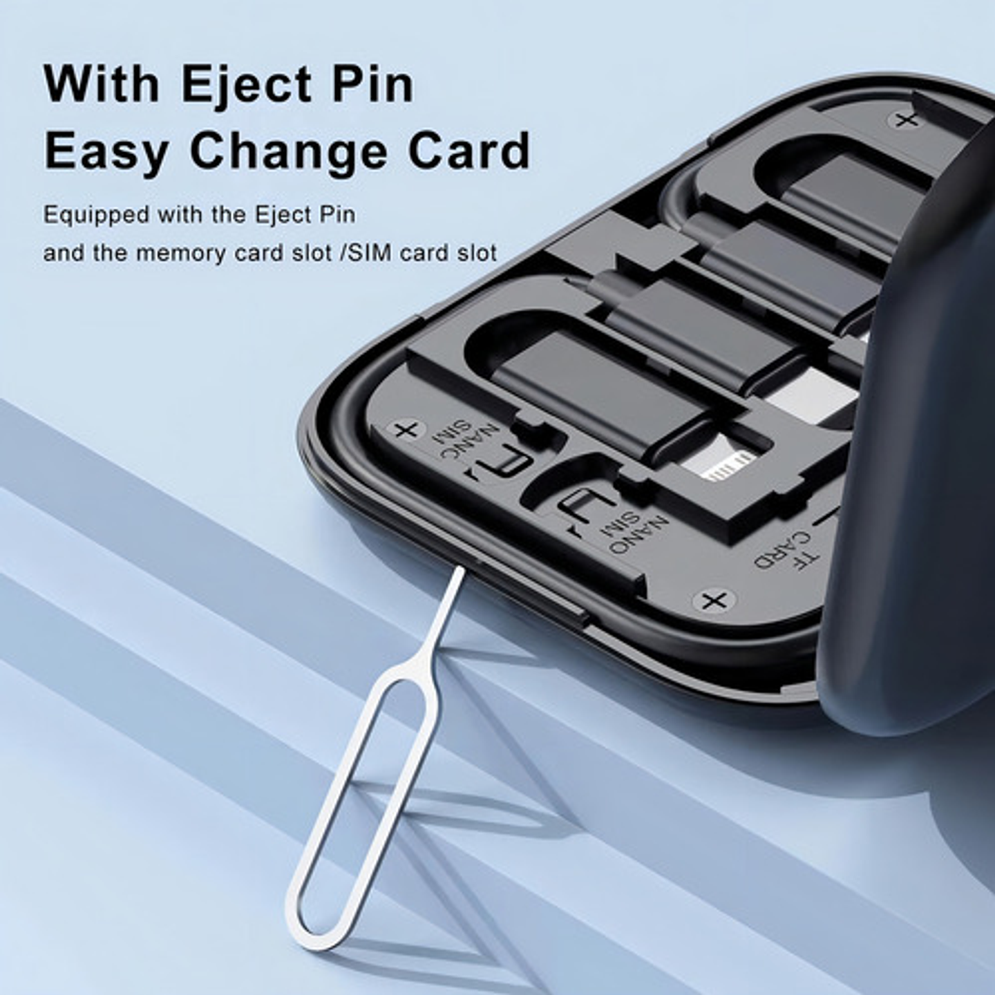 Cable Usb Tipo C Thek 4 En 1 Blanco Con Estuche Y Espejo Integrado 60w 6