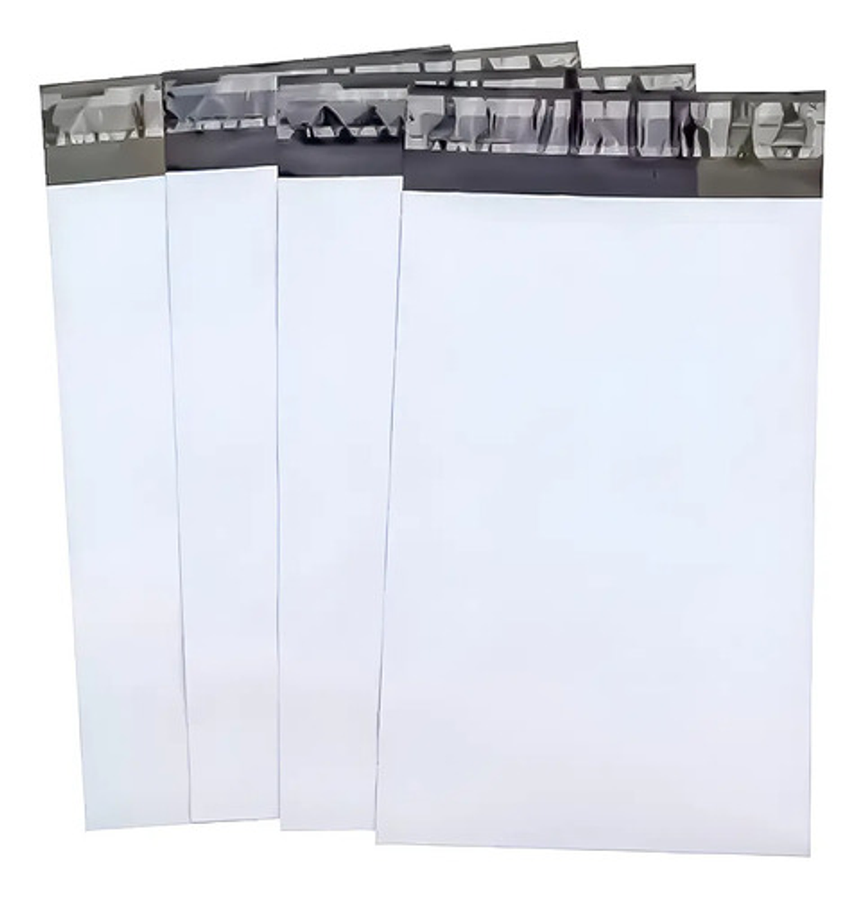 X100 Bolsas Courier Embalaje Blanca Autoadhesivo 35x45cm 2