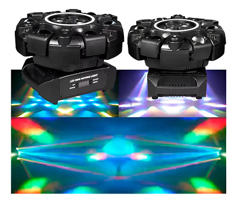 Luz Led Móvil Profesional 6 Lentes Rgb Dmx Escenario Fiesta