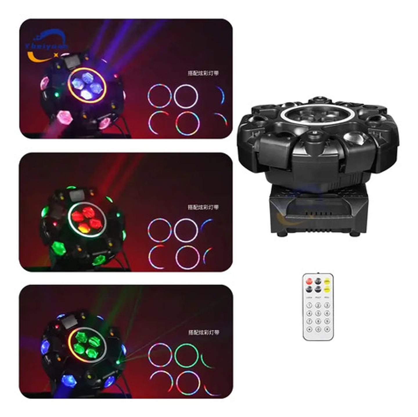 Luz Led Móvil Profesional 6 Lentes Rgb Dmx Escenario Fiesta 2