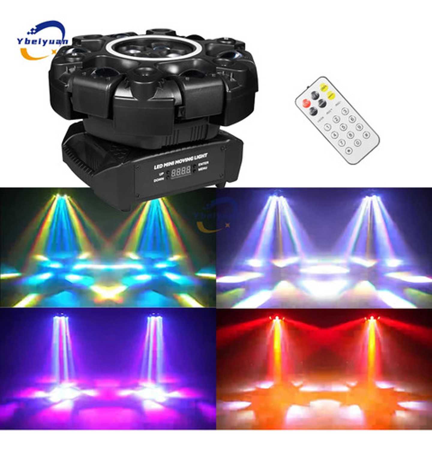 Luz Led Móvil Profesional 6 Lentes Rgb Dmx Escenario Fiesta 7