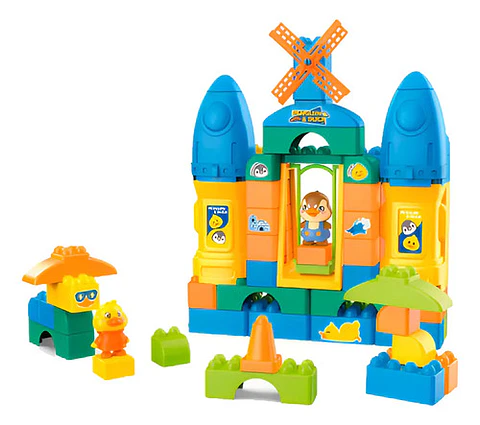 Set Bloques Pingüino Y Pato 68 Piezas Con Mochila Infantil