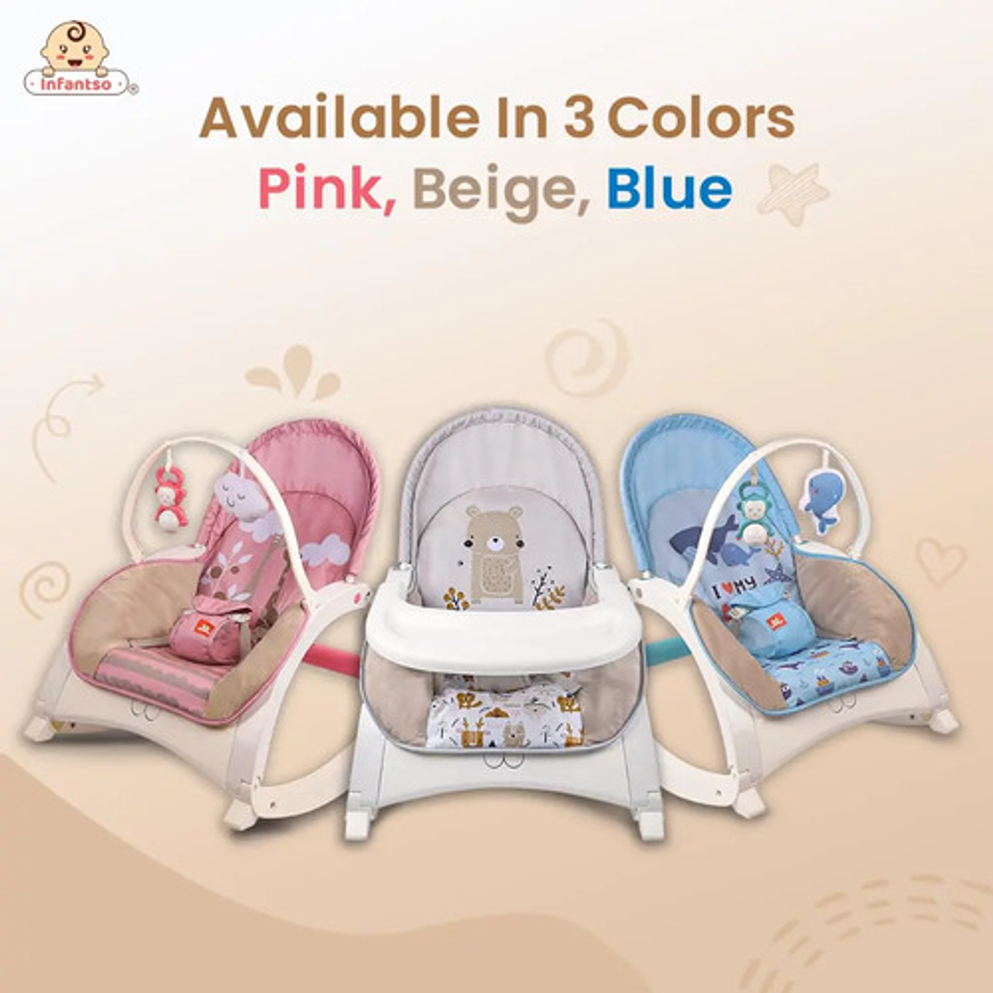 Mecedora Y Saltarín Infantil Con Vibración, Música Y Juguete 8