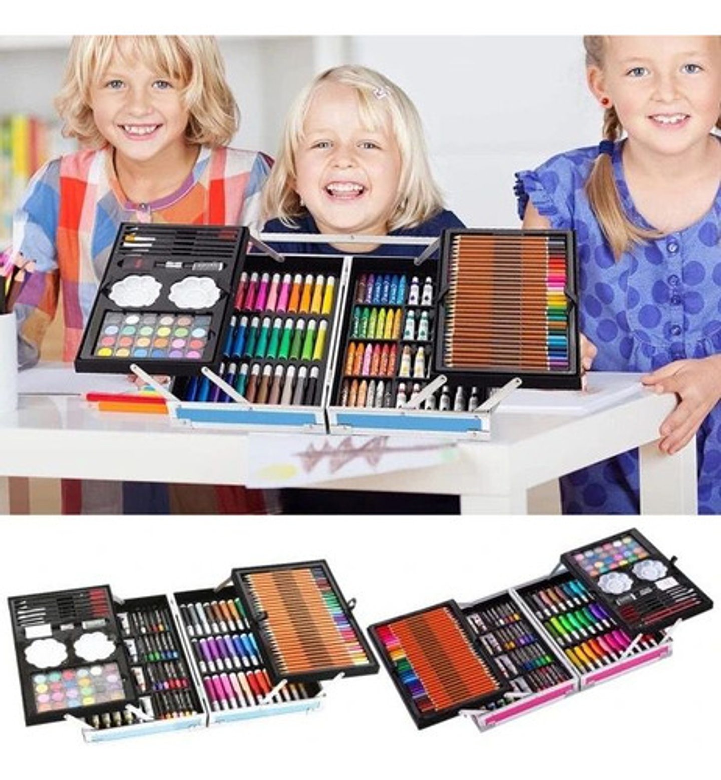 Set De Dibujo Y Pintura Unicornio 145 Piezas Con Maletín 4