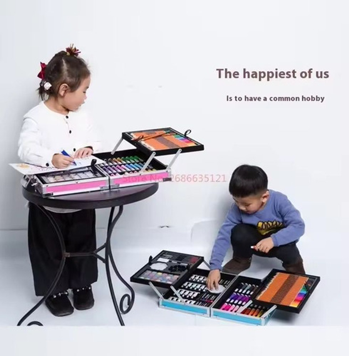 Set De Dibujo Y Pintura Unicornio 145 Piezas Con Maletín 7