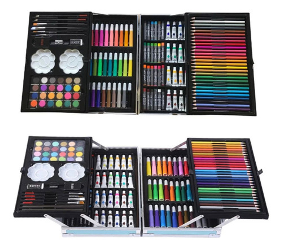 Set De Dibujo Y Pintura Unicornio 145 Piezas Con Maletín 9