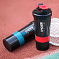 Shaker Proteina Botella Fitness Mezclador Batidos Color Negro - Miniatura 10