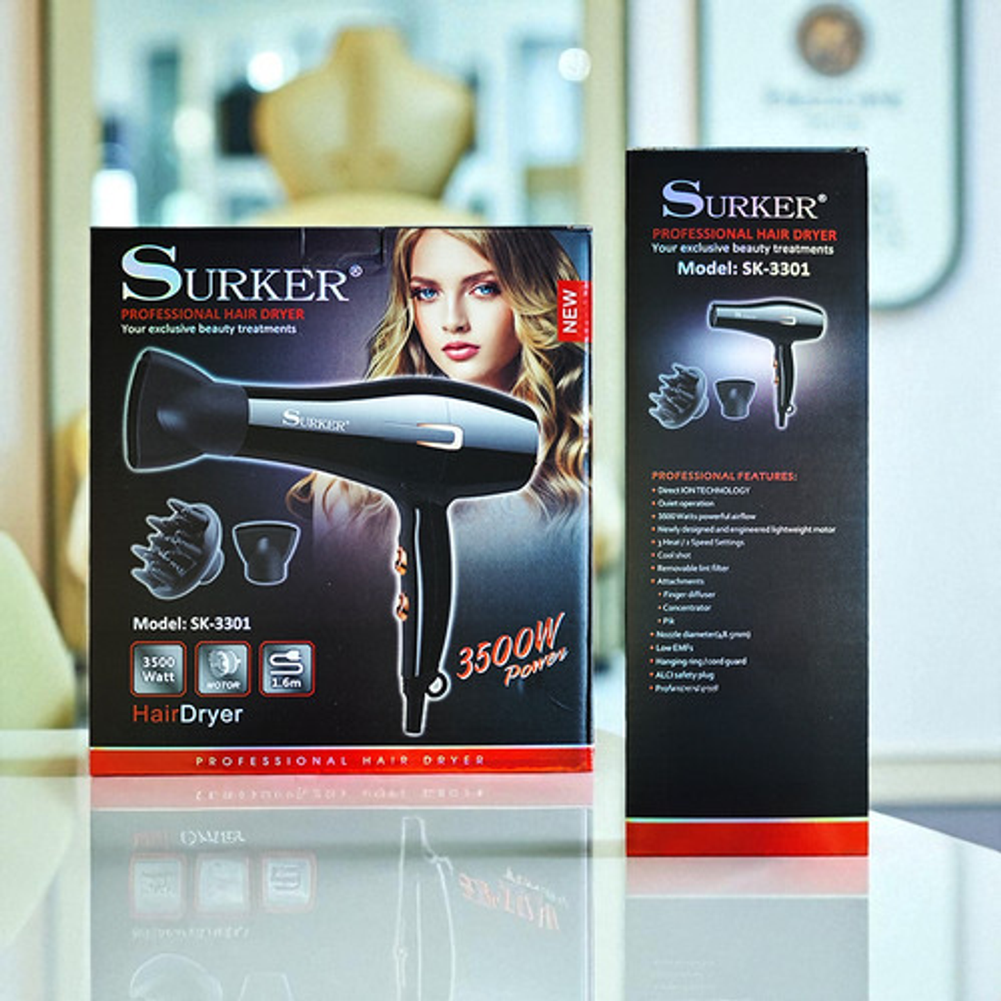 Secador De Pelo Profesional 3500w Con Difusor Y Boquilla Negro 6