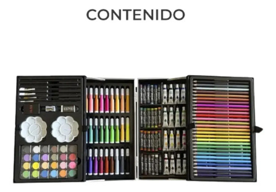 Set De Arte Profesional 145 Piezas Con Maletín Aluminio 3