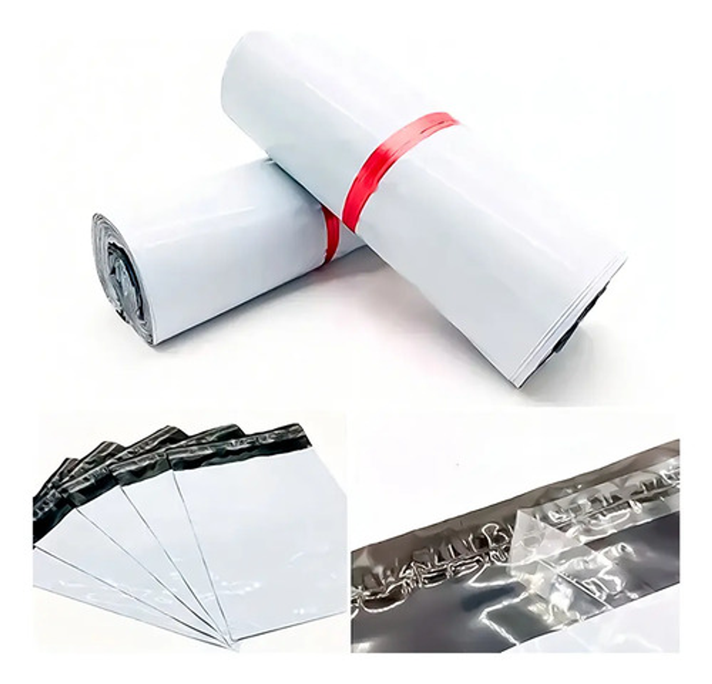 X100 Bolsas Courier Embalaje Blanca Autoadhesivo 50x70cm 2