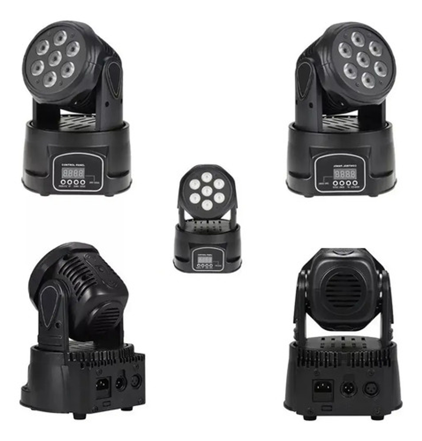 Luz Led Cabezal Móvil 7x10w Rgbw Dmx Mini Spot Escenario 3