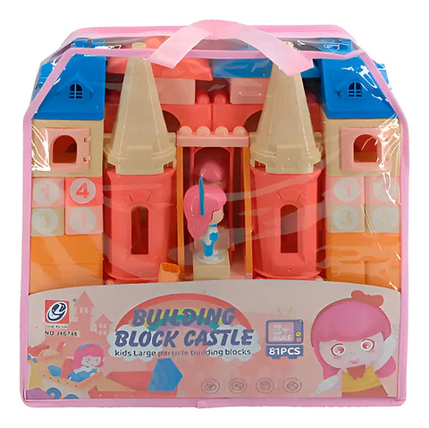 Set De Bloques Castillo Infantil 81 Piezas Con Maletín