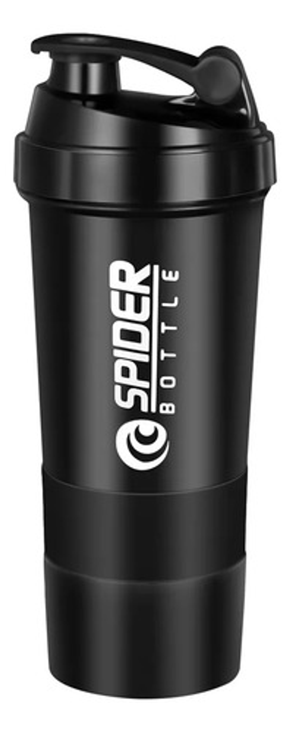 Shaker Proteina Botella Fitness Mezclador Batidos Color Negro 3