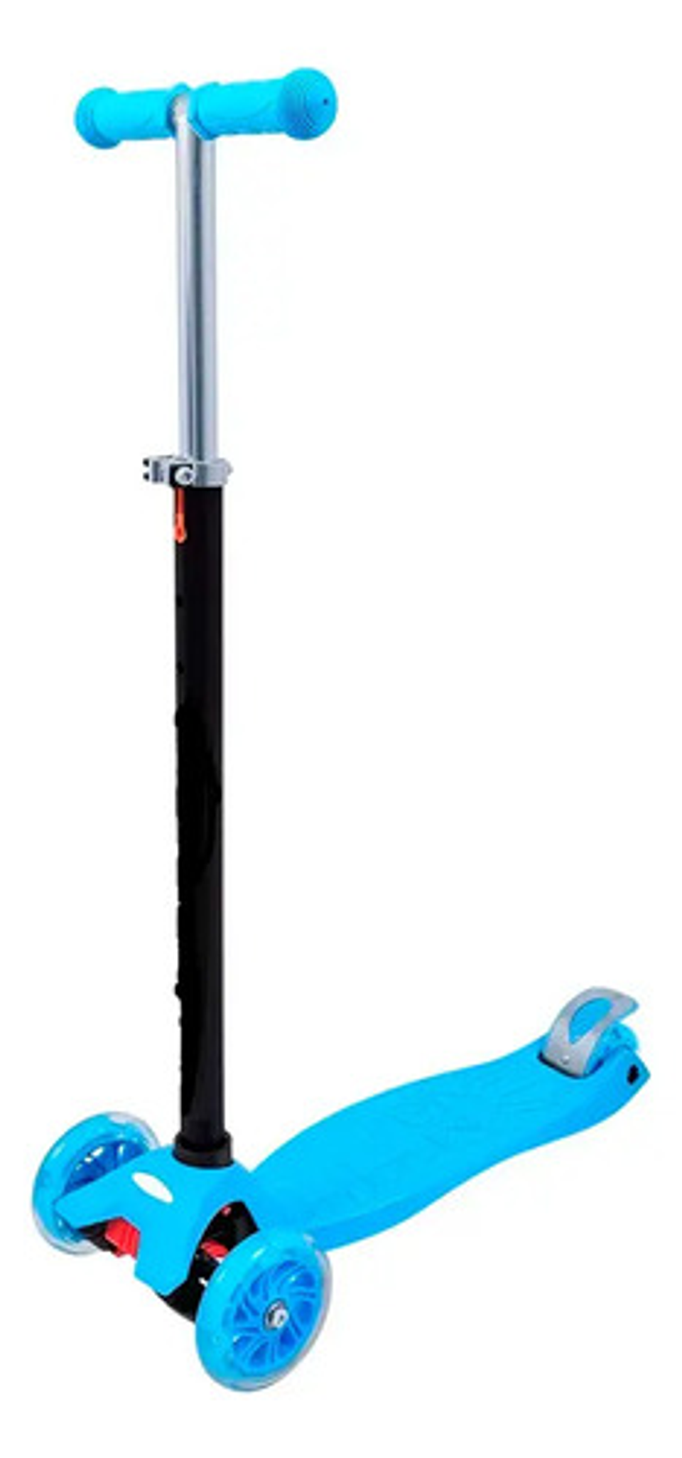 Scooter Infantil 3 Ruedas Ajustable Con Luces Reforzado Azul Claro 3