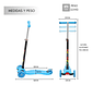 Scooter Infantil 3 Ruedas Ajustable Con Luces Reforzado Azul Claro - Miniatura 5