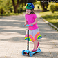 Scooter Infantil 3 Ruedas Ajustable Con Luces Reforzado Azul Claro - Miniatura 10