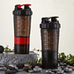 Shaker Proteina Botella Fitness Mezclador Batidos Color Negro - Miniatura 9