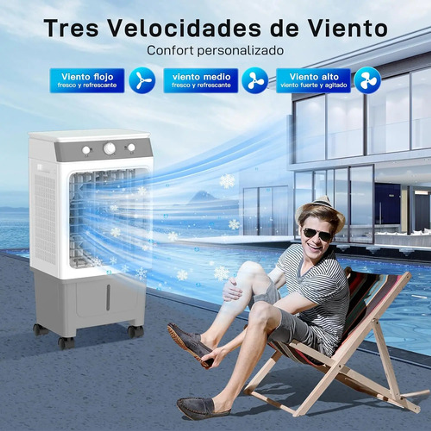 Enfriador Evaporativo De Aire Industrial 5500m2/h 40litros 4