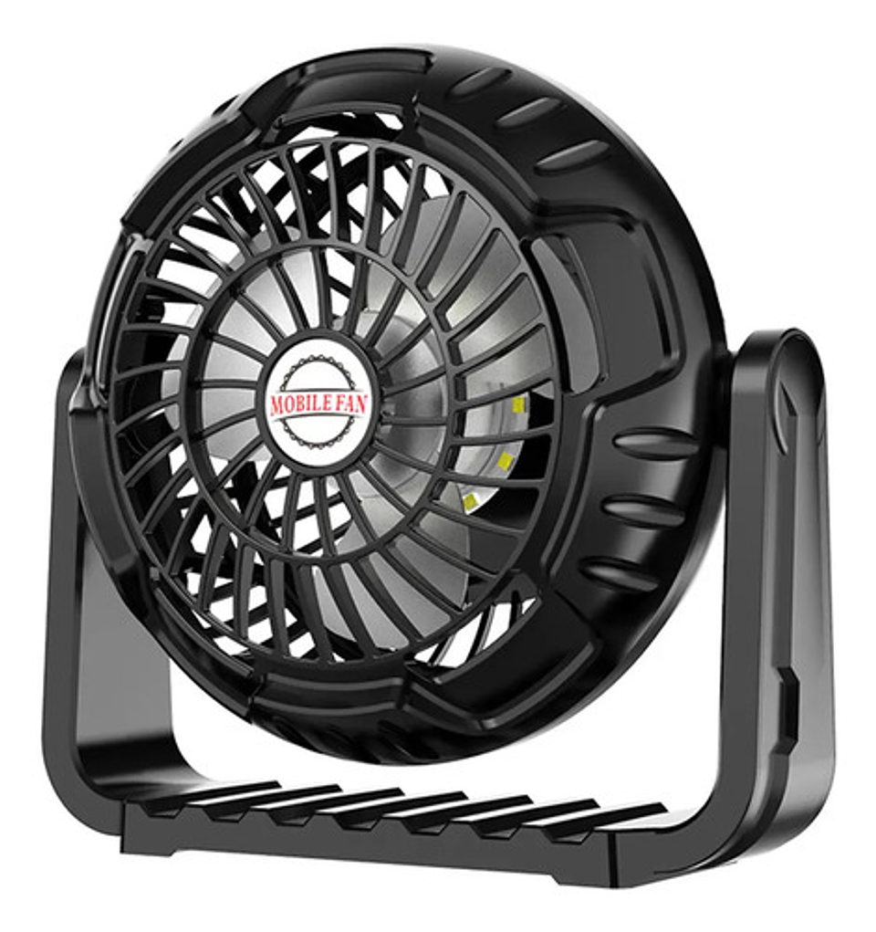 Mini Ventilador Portátil Luz Led Camping Aire Ajustable 4