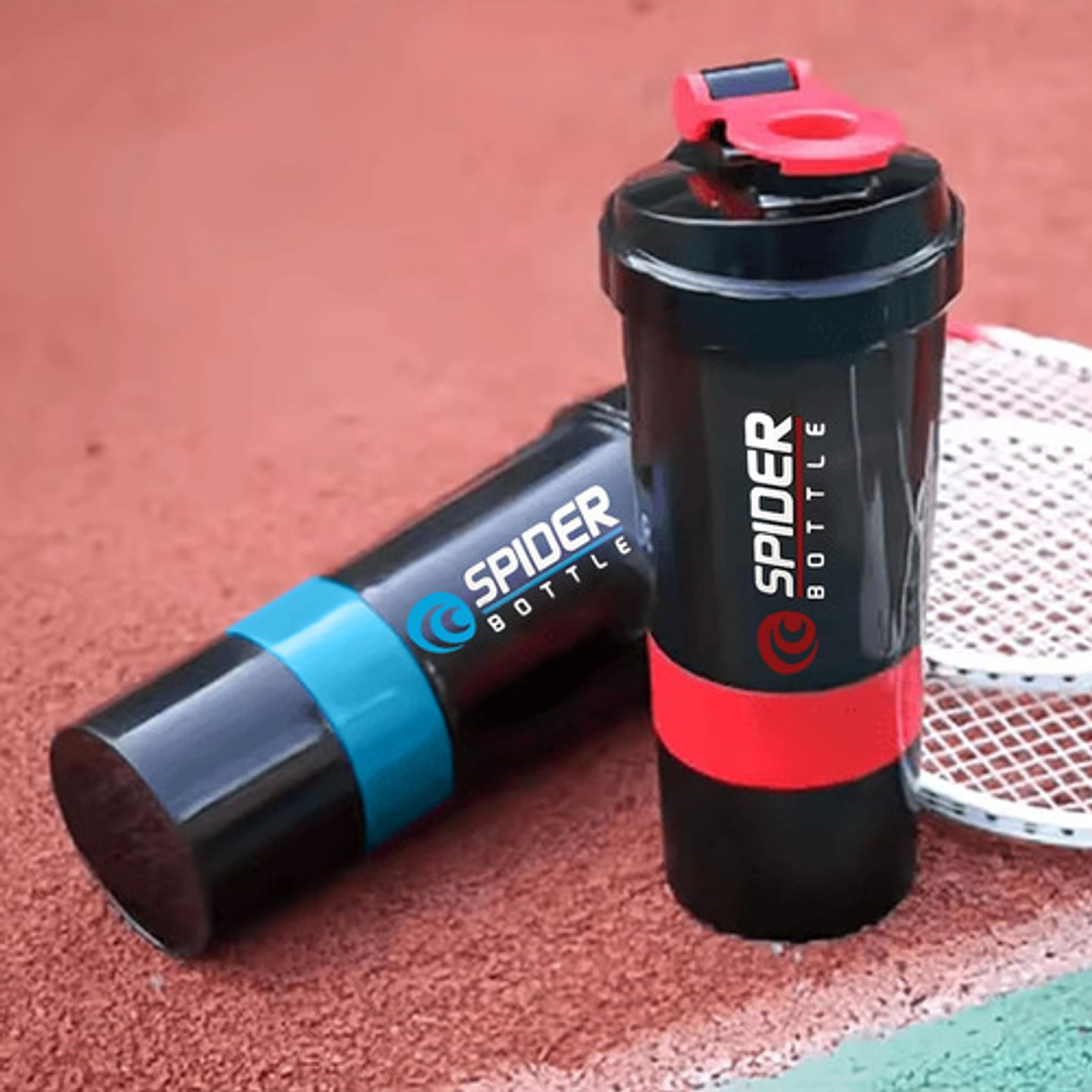 Shaker Proteina Botella Fitness Mezclador Batidos Blanco 9