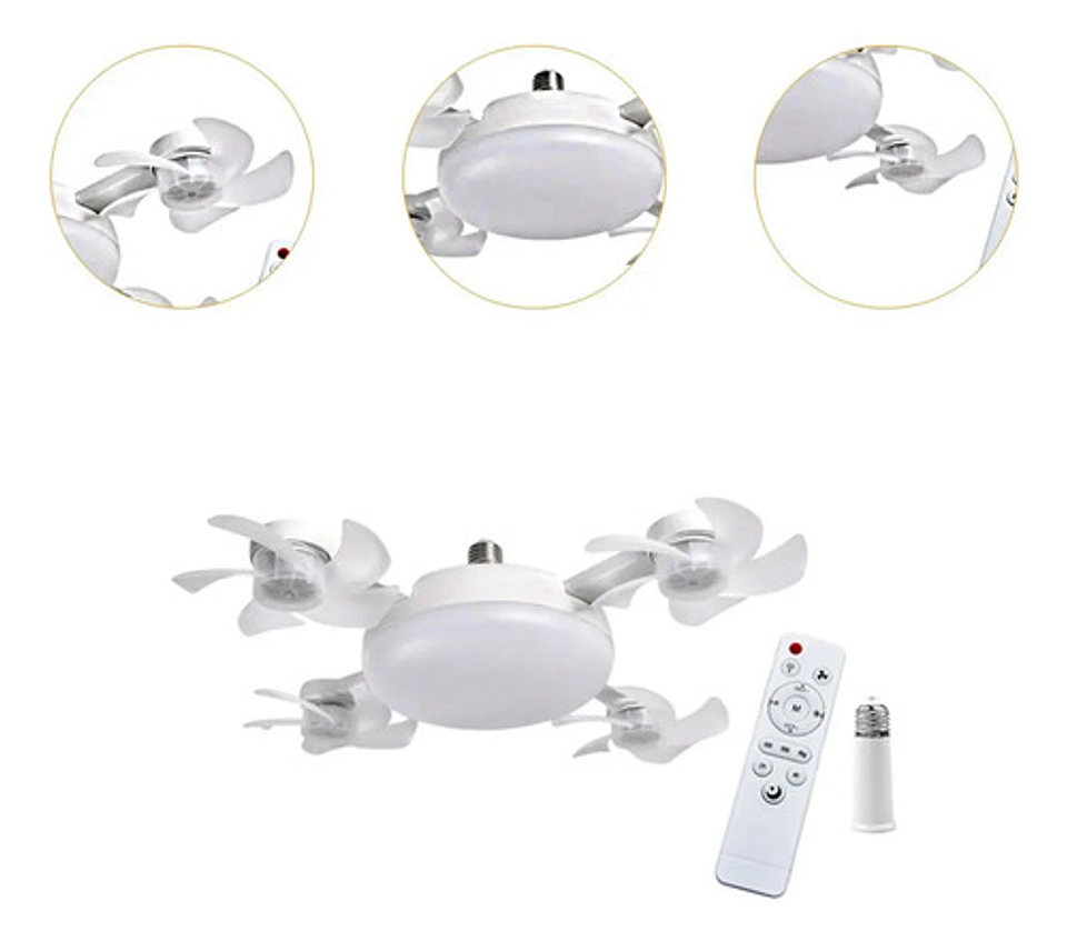 Ventilador Techo Dron 4 Luces Led 20  Control Inteligente 3