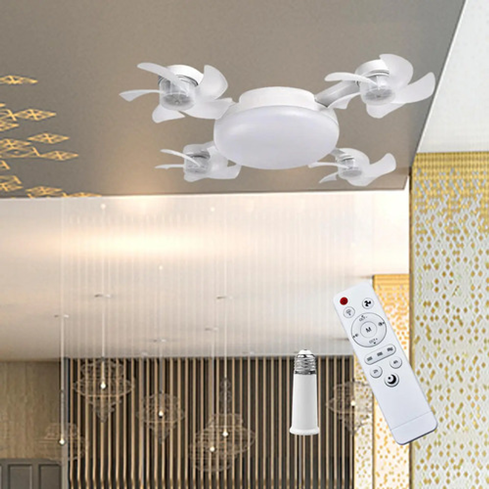 Ventilador Techo Dron 4 Luces Led 20  Control Inteligente 7