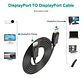 Cable Displayport Dp Alta Definición Para Pc Monitor Proyect - Miniatura 7