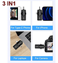 Micrófono Lavalier Inalámbrico Thek 3 En 1 iPhone Android Cámaras Negro - Miniatura 5