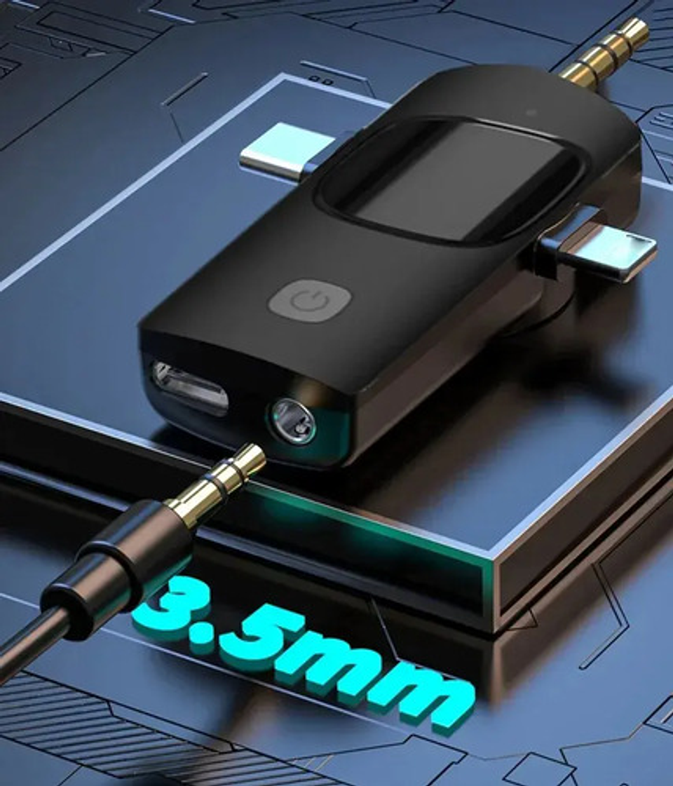 Micrófono Lavalier Inalámbrico Thek 3 En 1 iPhone Android Cámaras Negro 8