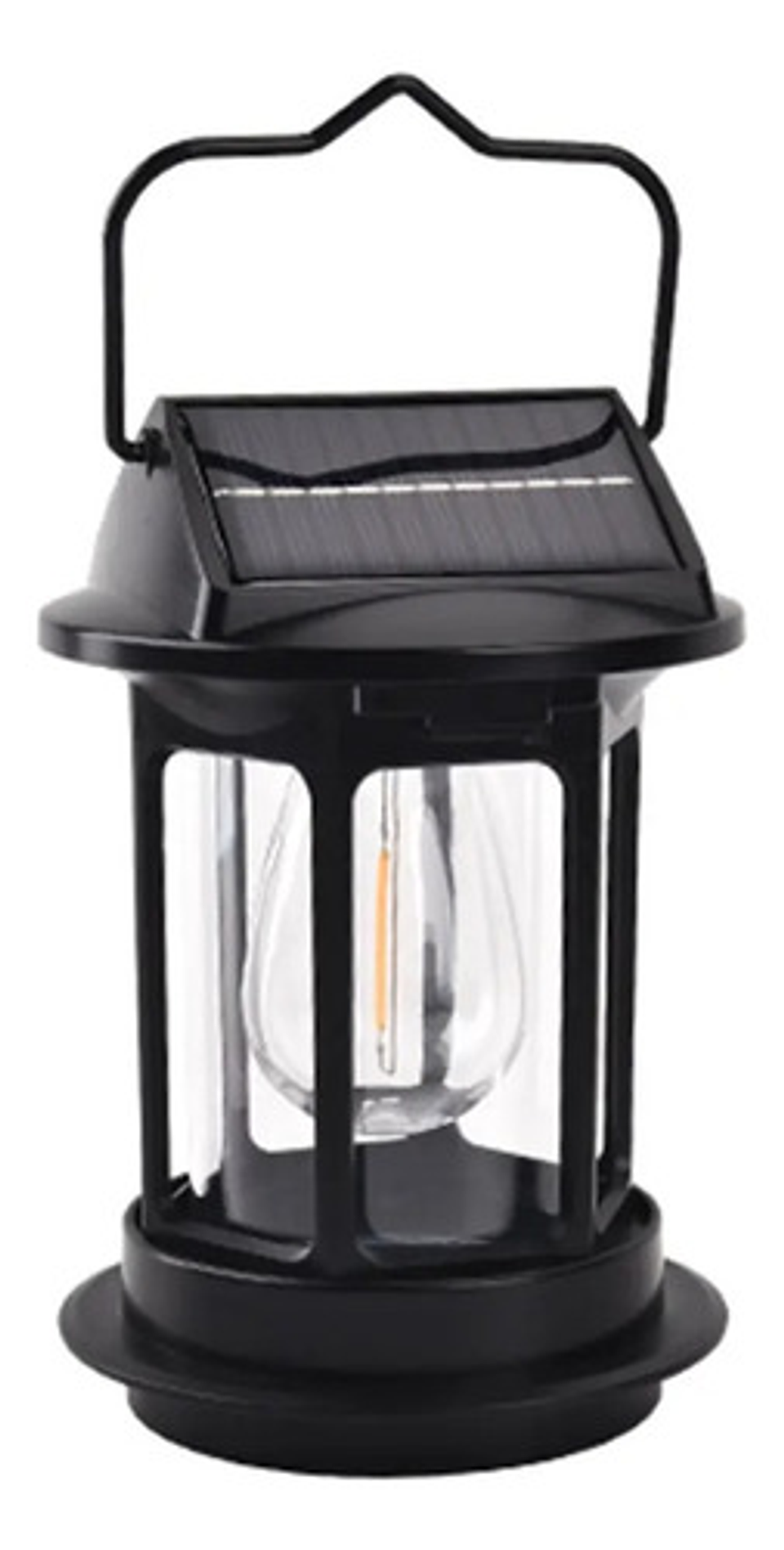 Linterna Solar Recargable Usb Thek Jd-7801 Led Sensor Movimiento Acampar Negro 2