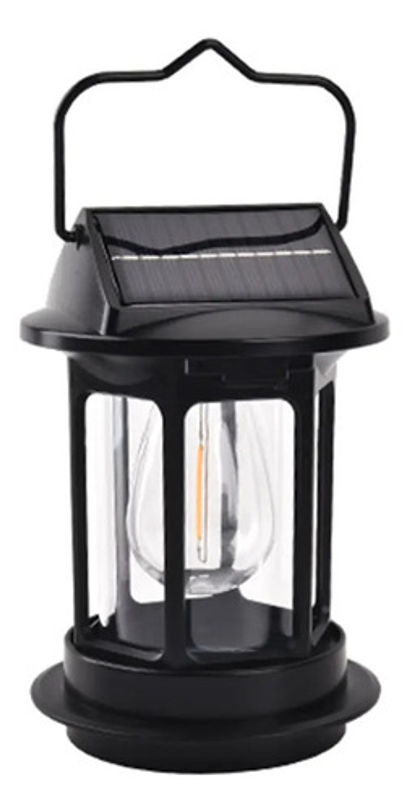 Linterna Solar Recargable Usb Thek Jd-7801 Led Sensor Movimiento Acampar Negro 2