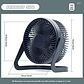 Mini Ventilador De Mesa Usb 6 Silencioso Portátil Ideal Turquesa - Miniatura 2