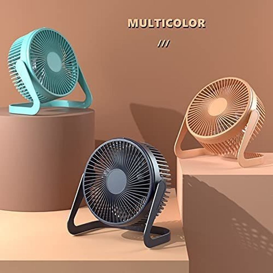 Mini Ventilador De Mesa Usb 6 Silencioso Portátil Ideal Turquesa 8
