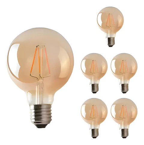 Ampolleta Led G80 Globo Vintage Filamento Retro 8w E27 2700k
