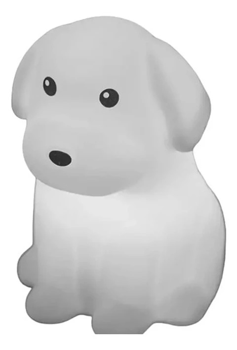 Lámpara Nocturna Infantil En Forma De Perrito 15 Cm Usb Blan