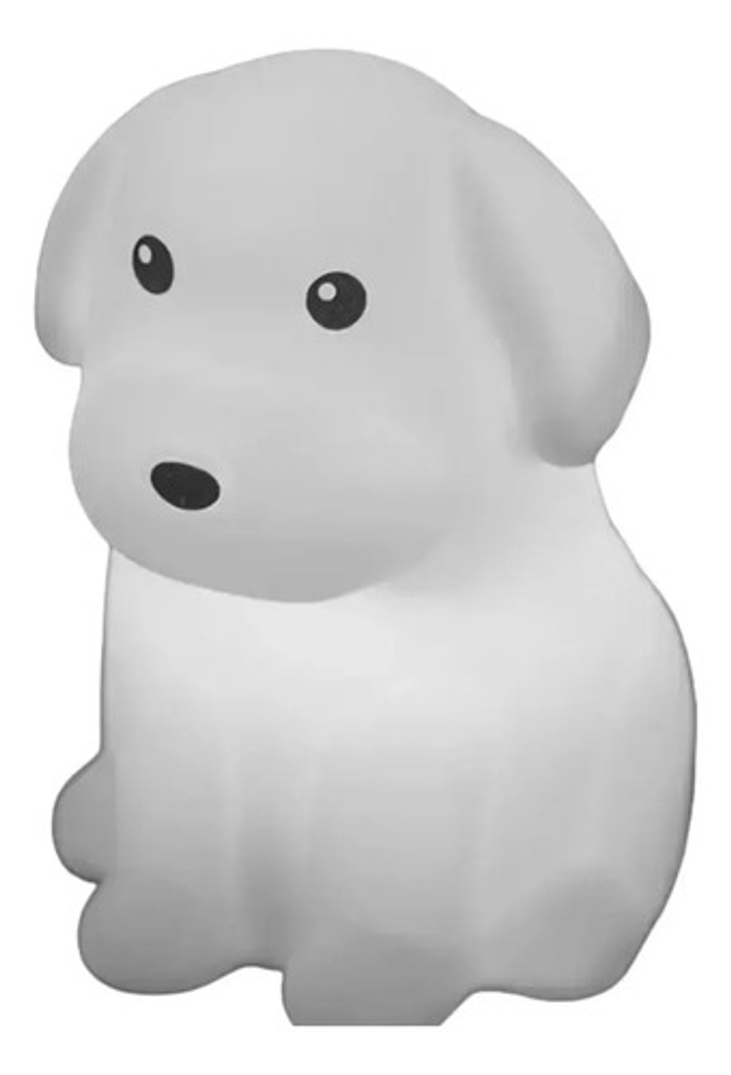 Lámpara Nocturna Infantil En Forma De Perrito 15 Cm Usb Blan 1