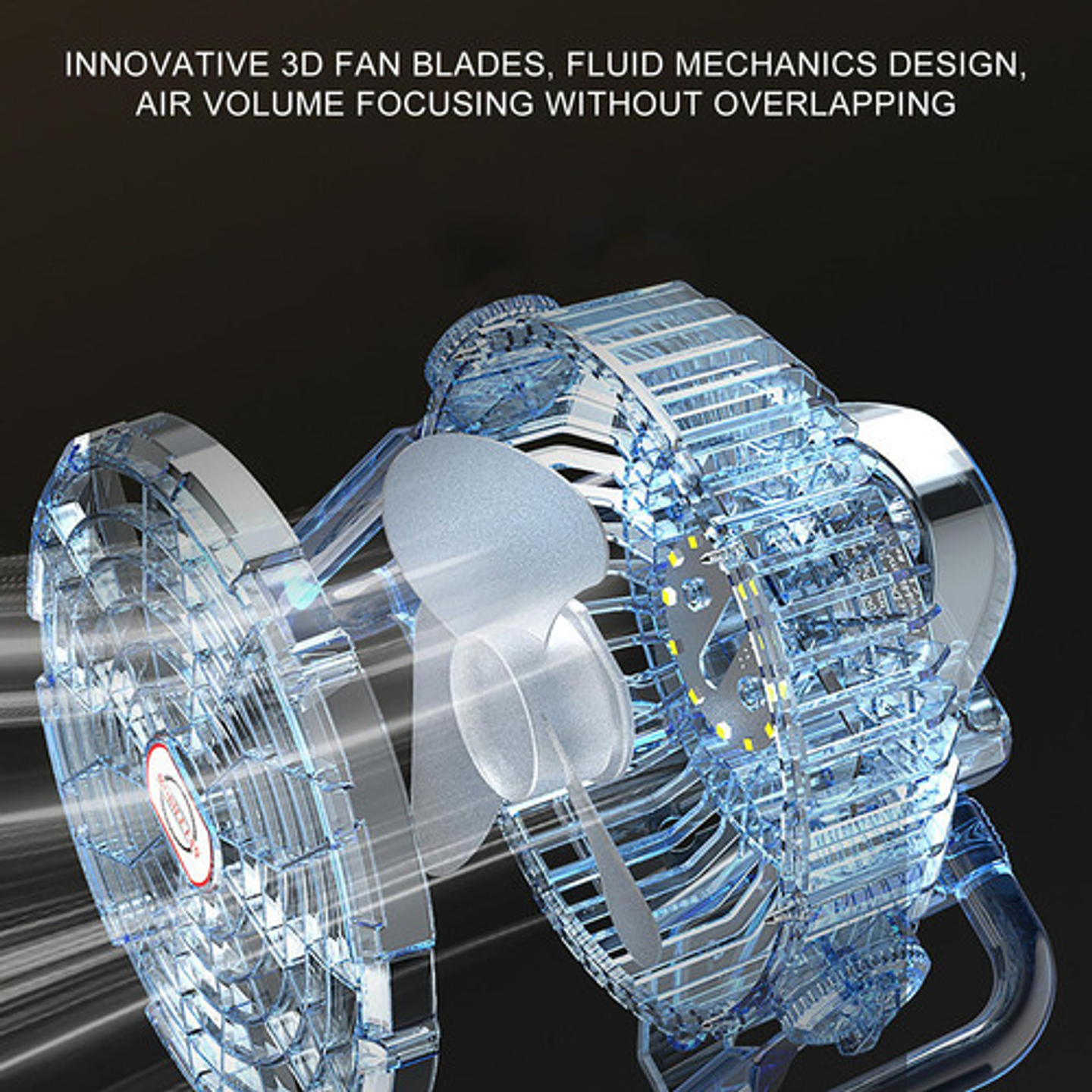 Ventilador Escritorio Inalámbrico Led Usb Camping 4400mah 8