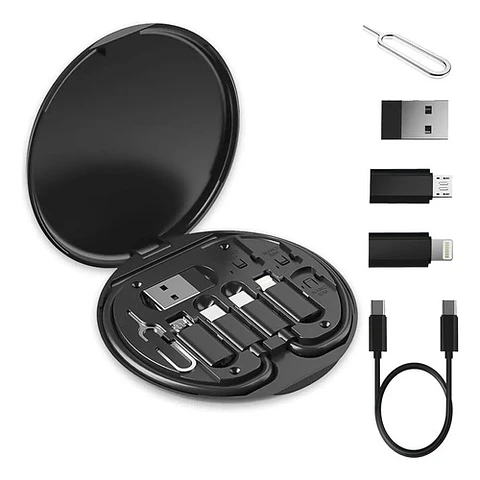 Cable Usb Otg 6 En 1 Tipo C + 3 Adaptadores, Carga Y Datos