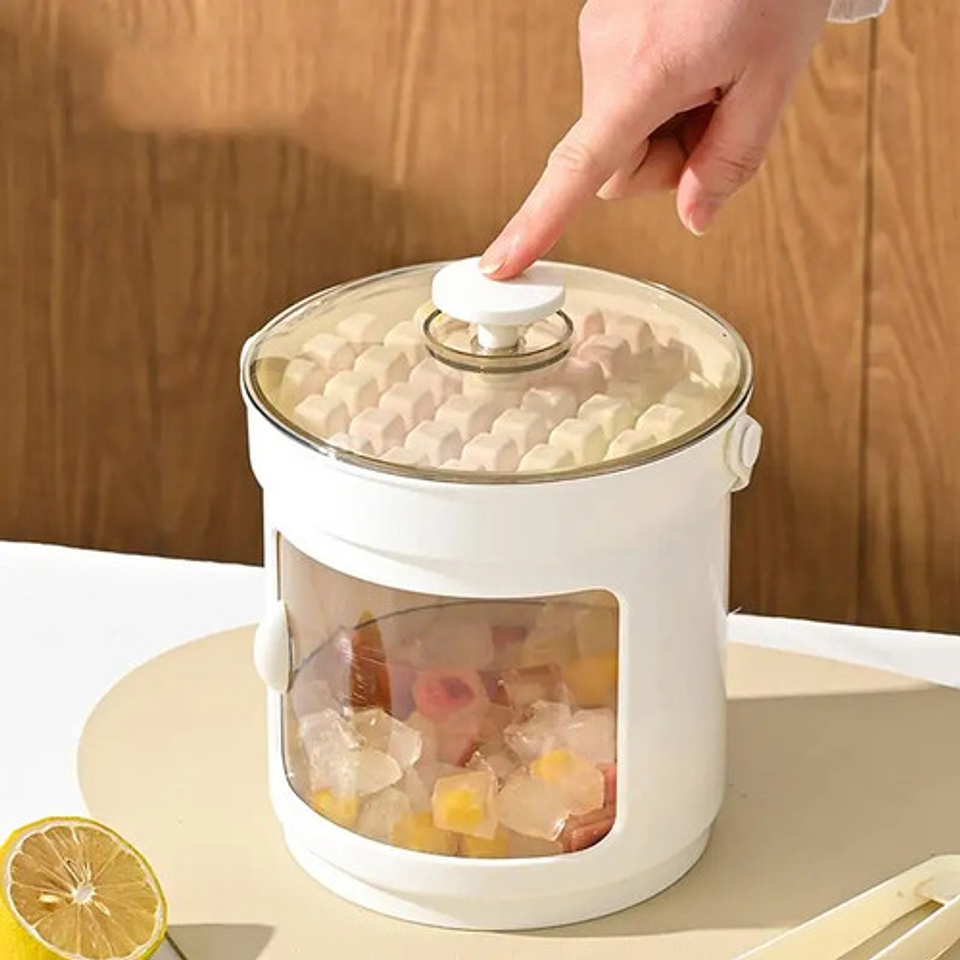 Bandejas Hielo Con Tapa Y Contenedor 36 Cubos Congelador 2