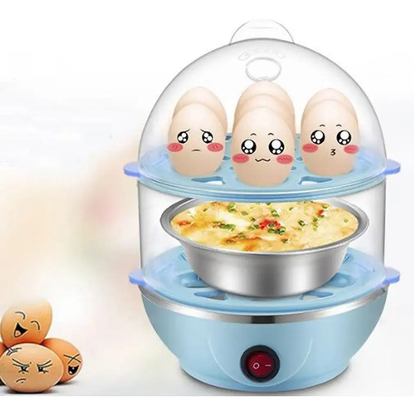 Máquina Hervidor Cocedor Huevos Vapor 14 Huevos Doble Capa 3