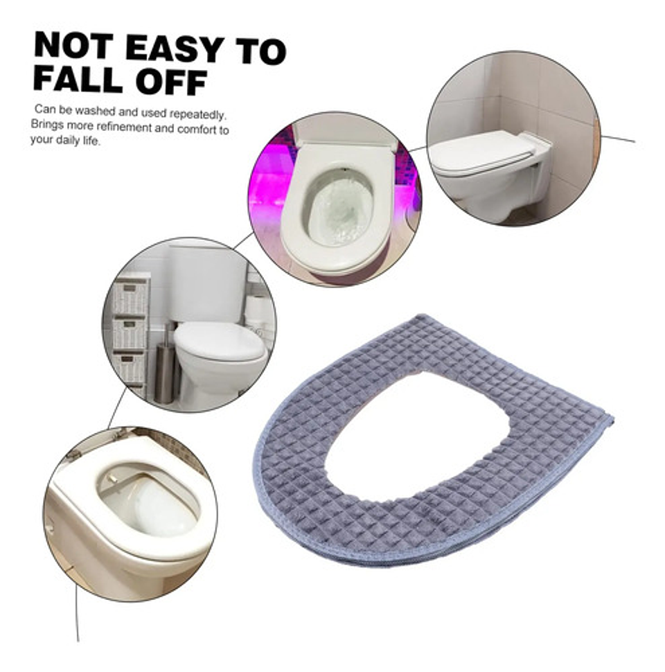 Funda Inodoro Térmica Acolchada Invierno Baño 5