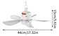 Ventilador Techo Portátil Led Control Remoto Aire Para Campi - Miniatura 7