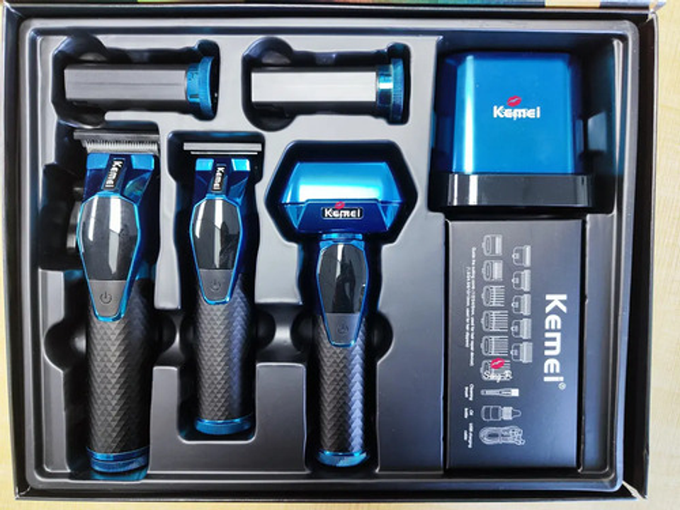 Máquina Afeitar Kemei Recargable 5 En 1 Profesional 3