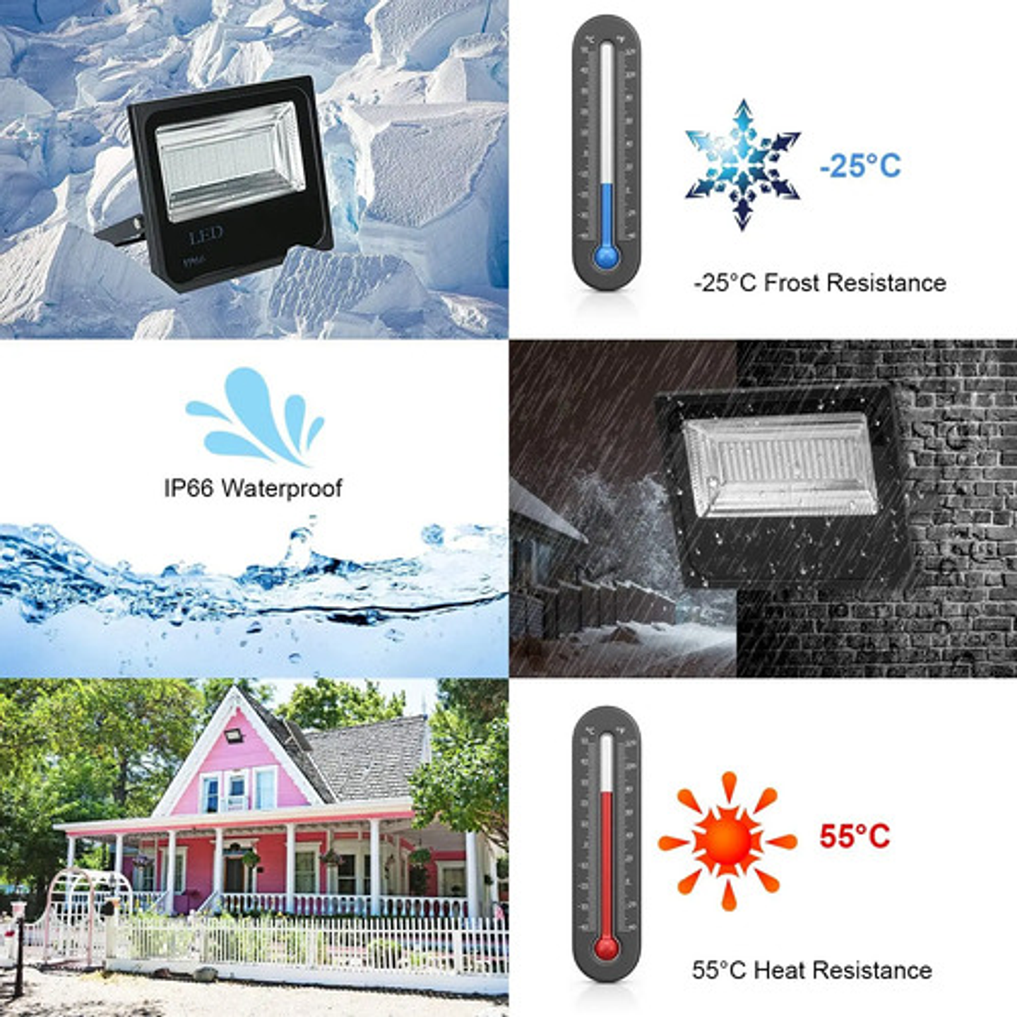 Foco Solar Led 200w Rgb Exterior Ip67 Calida Fria 7