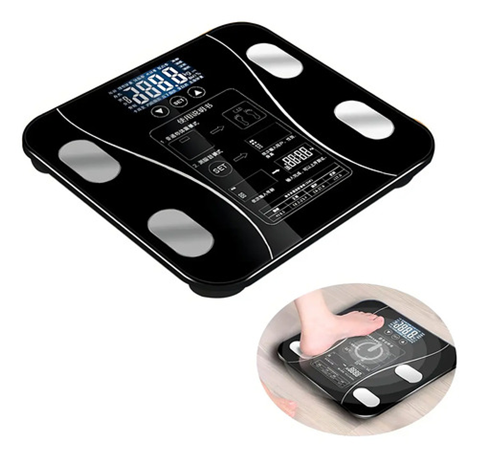 Báscula Inteligente De Bioimpedancia Digital Bluetooth 6